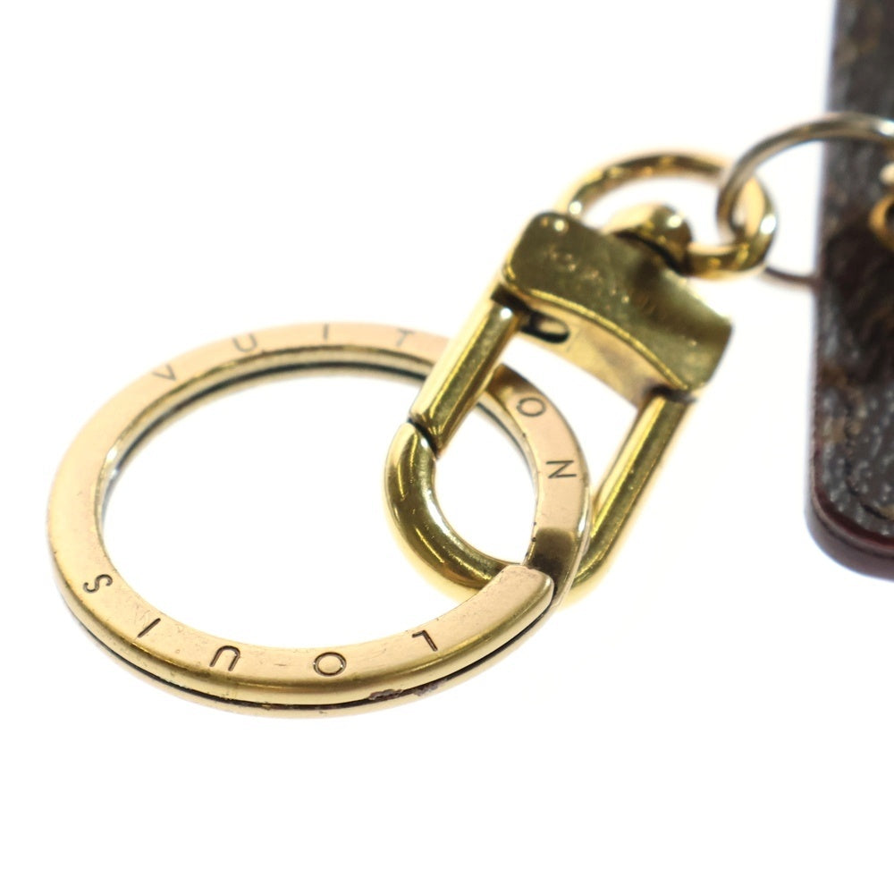 LOUIS VUITTON(ルイヴィトン) モノグラム ポルト クレ ダミエ ジャイアント キーホルダー キーリング バッグチャーム ブラウン ゴールド金具 MP2713