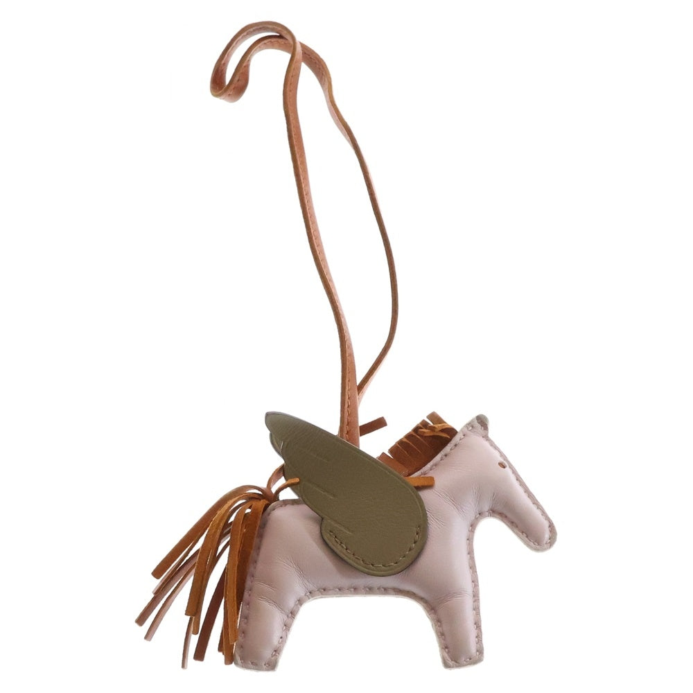 HERMES(エルメス) ロデオ ペガサスPM バッグチャーム ピンク×ブラウン アニョーミロ W刻印