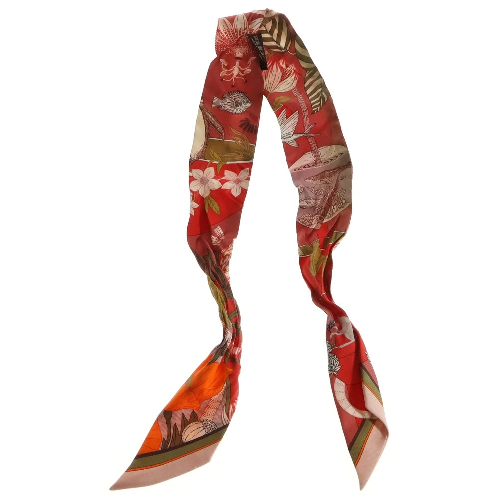HERMES(エルメス) ツイリー プレシャス パラダイス レッド シルク スカーフ