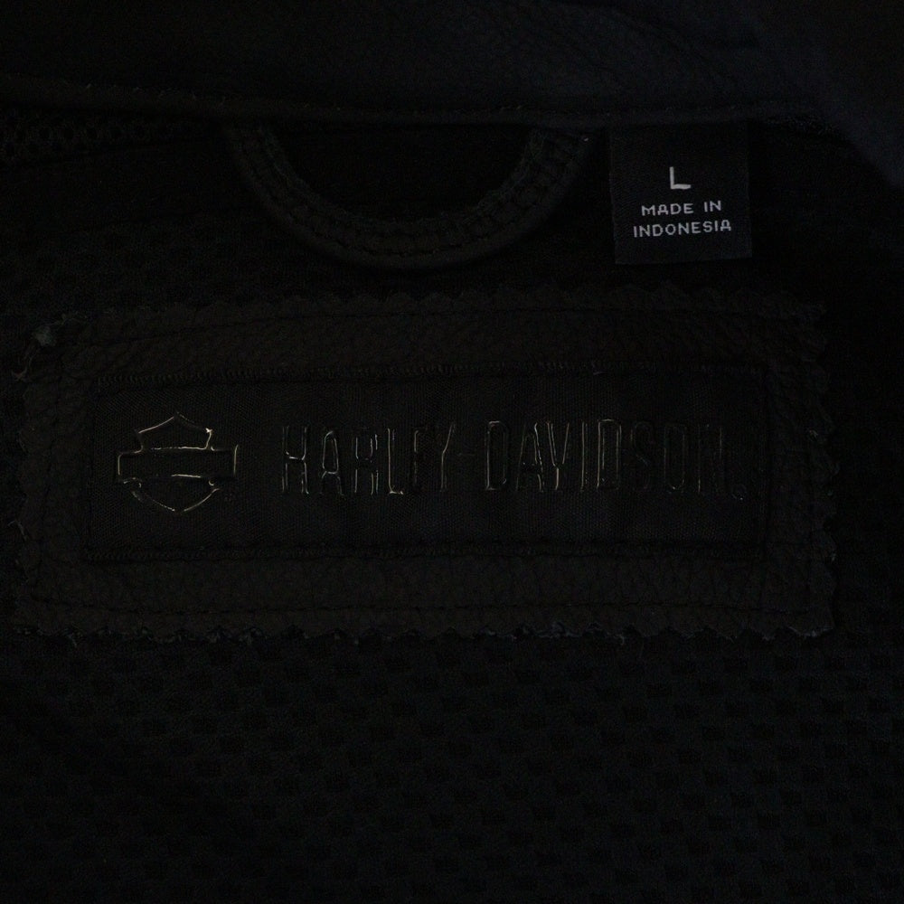 HARLEY DAVIDSON(ハーレーダビッドソン) Watt Leather Jacket ワット バイカー レザー ジップアップ ジャケット ブラック 98002-20VM
