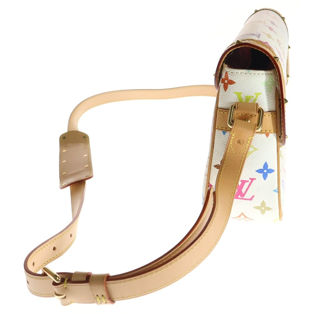 LOUIS VUITTON(ルイヴィトン) モノグラムマルチカラー ソローニュ ブロン ショルダーバッグ ホワイト レザー M92661