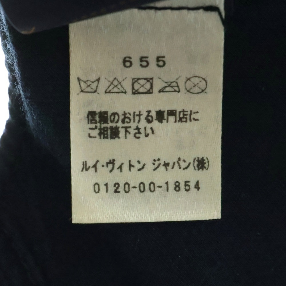 LOUIS VUITTON(ルイヴィトン) LV キャスケット ロゴ刺繍デニムベースボールキャップ 帽子 インディゴ ブルー M7009L