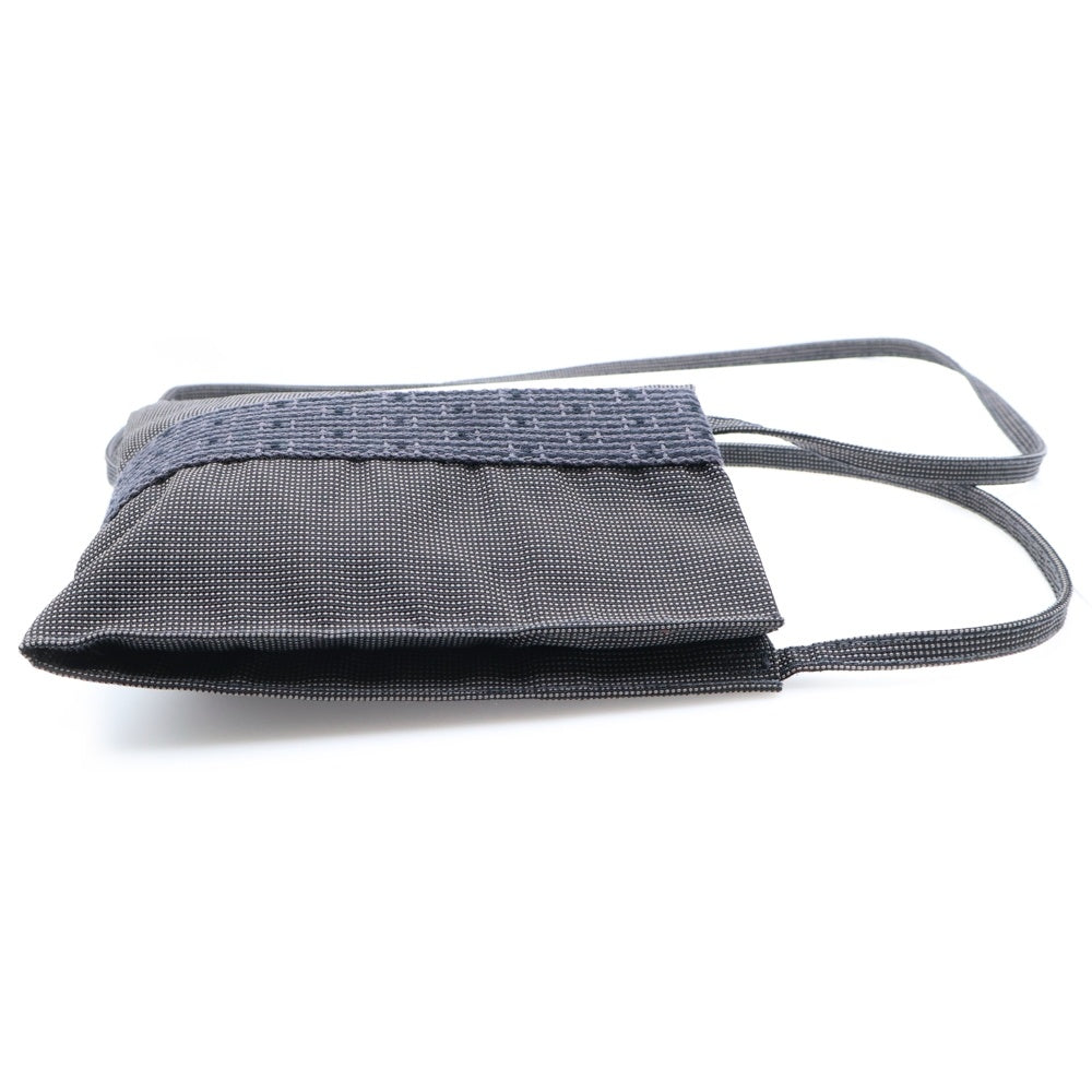 HERMES(エルメス) エールライン サコッシュ ブラック グレー キャンバス ショルダーバッグ レディース