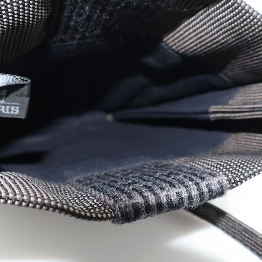 HERMES(エルメス) エールライン サコッシュ ブラック グレー キャンバス ショルダーバッグ レディース