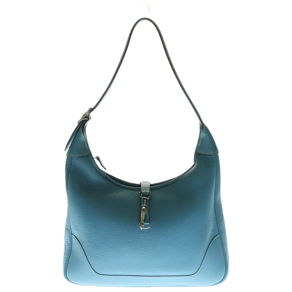 HERMES(エルメス) トリム31 ブルージーン トゴ ショルダーバッグ ハンドバッグ シルバー金具 □C刻印