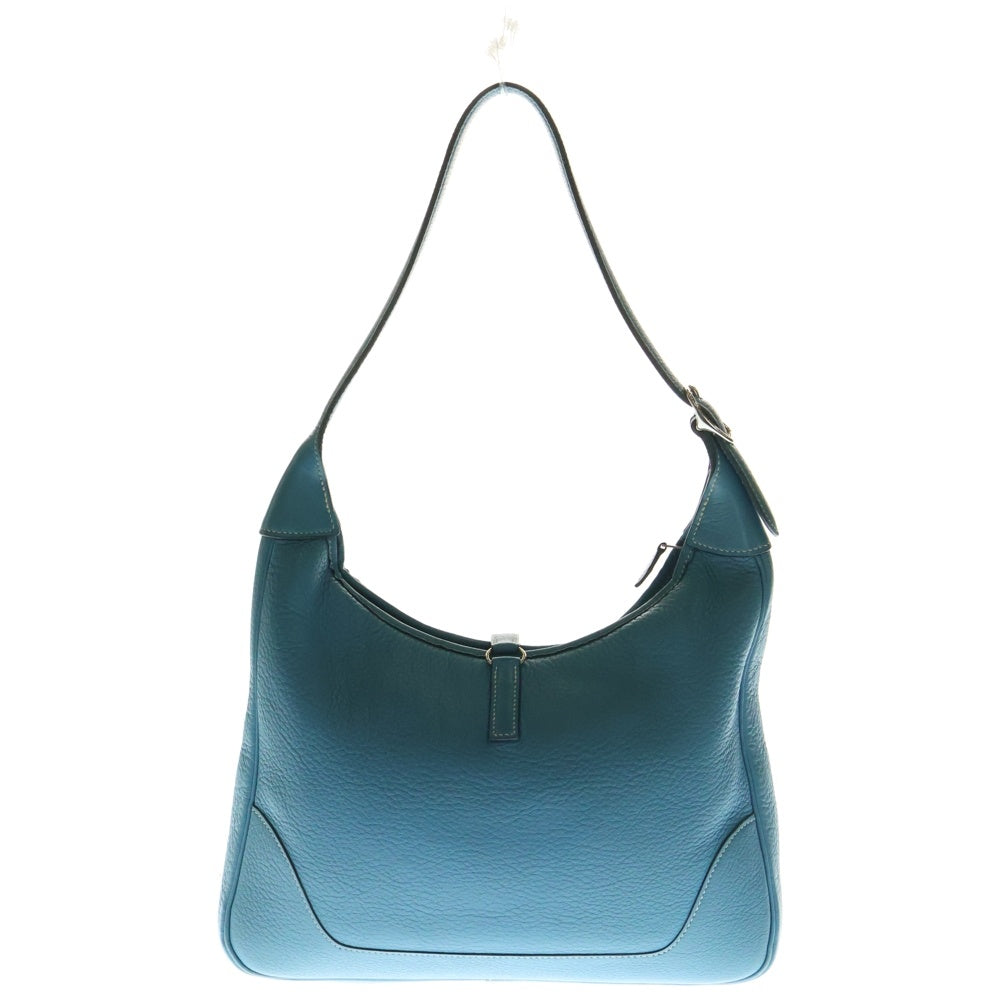 HERMES(エルメス) トリム31 ブルージーン トゴ ショルダーバッグ ハンドバッグ シルバー金具 □C刻印