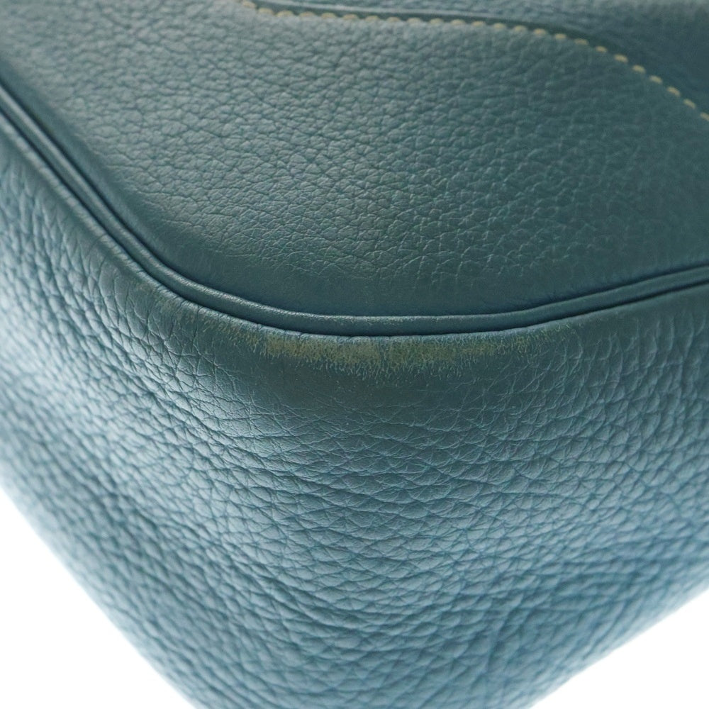 HERMES(エルメス) トリム31 ブルージーン トゴ ショルダーバッグ ハンドバッグ シルバー金具 □C刻印