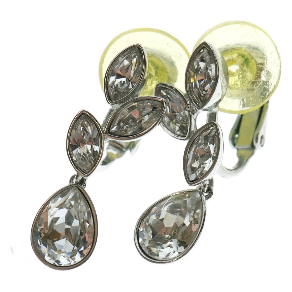 SWAROVSKI(スワロフスキー) リーフモチーフ ストーン イヤリング イヤーアクセサリー シルバー