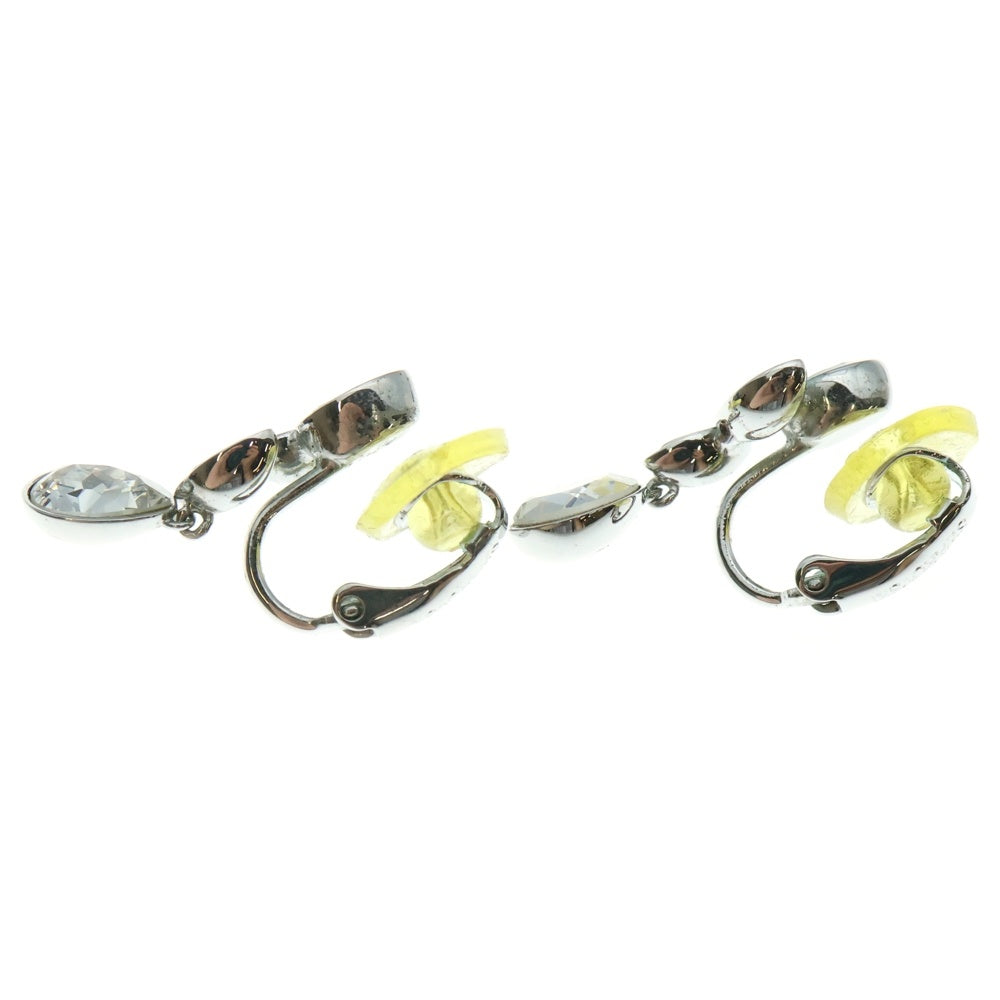 SWAROVSKI(スワロフスキー) リーフモチーフ ストーン イヤリング イヤーアクセサリー シルバー