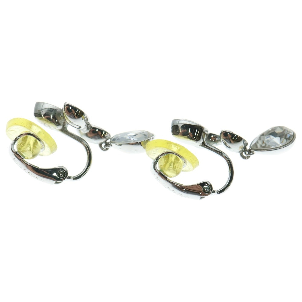 SWAROVSKI(スワロフスキー) リーフモチーフ ストーン イヤリング イヤーアクセサリー シルバー