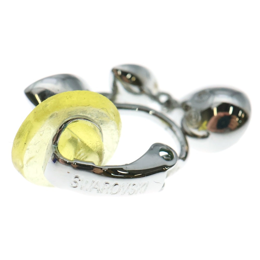 SWAROVSKI(スワロフスキー) リーフモチーフ ストーン イヤリング イヤーアクセサリー シルバー