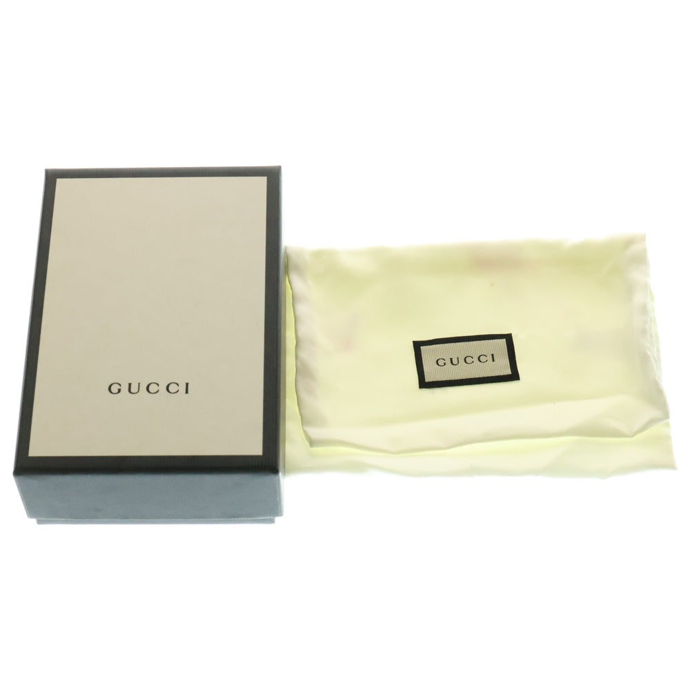 GUCCI(グッチ) オフディアGGスプリーム コンパクトウォレット 二つ折り財布 シェリーライン ブラウンPVC×レザー 523155