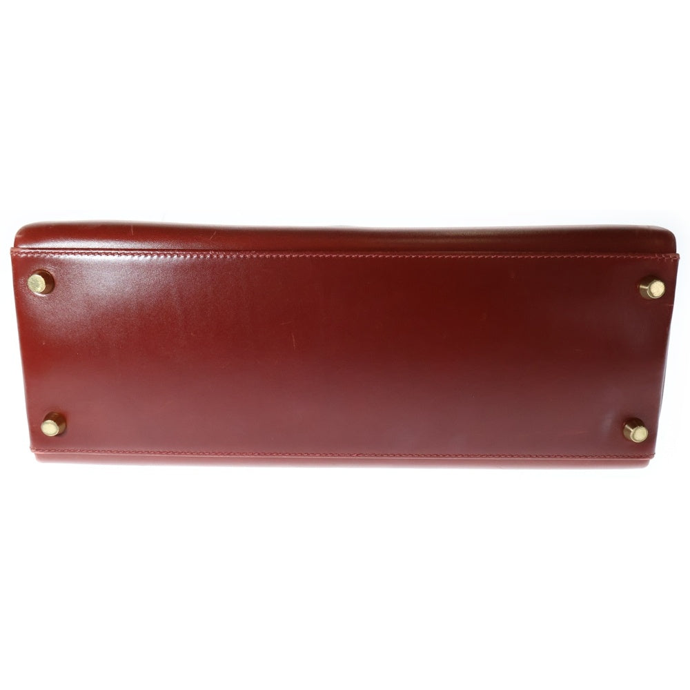 HERMES(エルメス) ケリー32 内縫い 2WAY ハンドバッグ ショルダーバッグ ルージュアッシュ ボックスカーフ GD金具 □D刻印