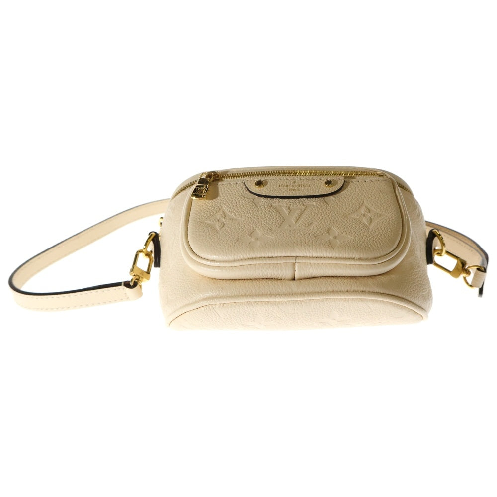 LOUIS VUITTON(ルイヴィトン) モノグラムアンプラント ミニ バムバッグ クレーム アイボリー レザー ショルダーバッグ RFID M83275