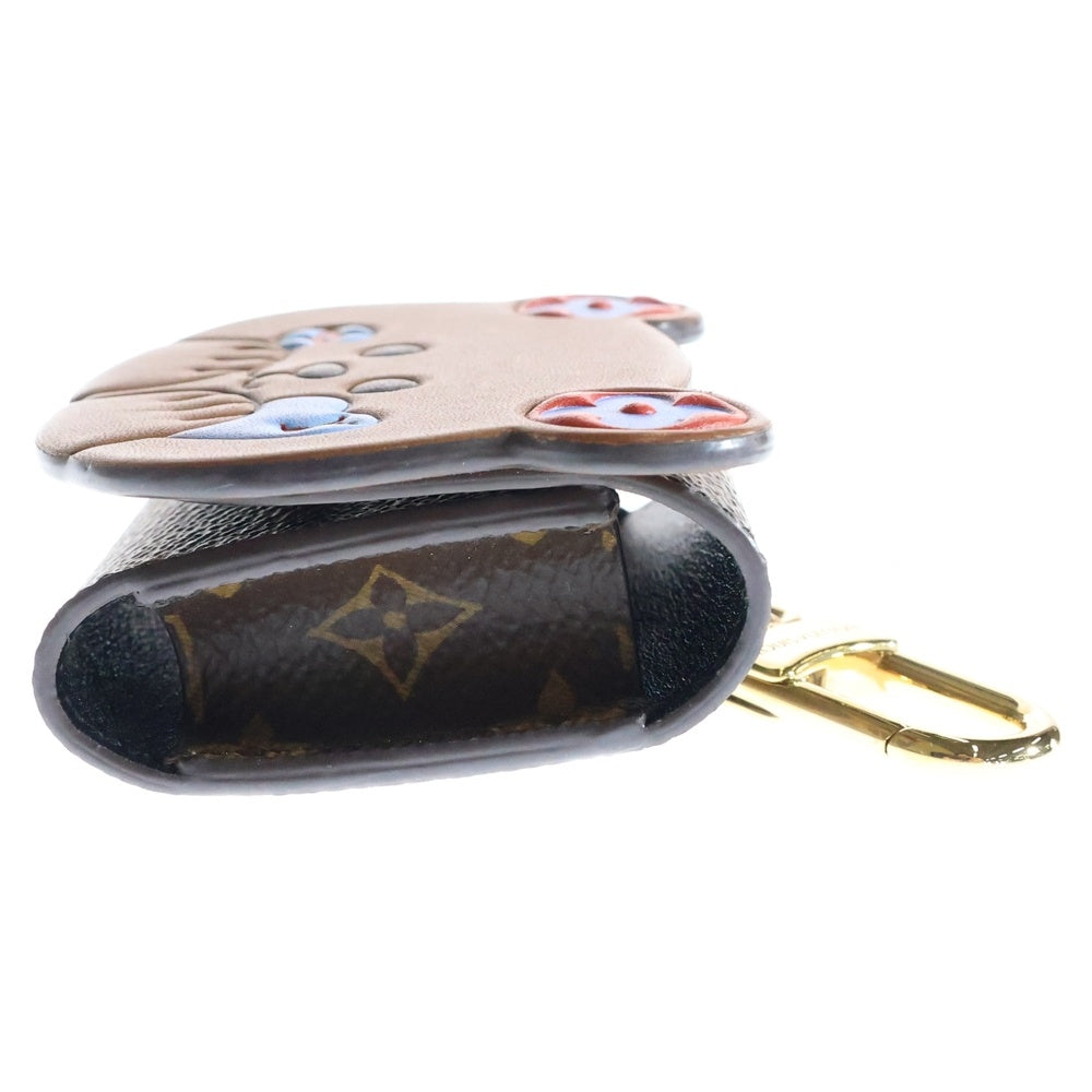 LOUIS VUITTON(ルイヴィトン) LVベア モノグラム イヤホンポーチ ケース バッグチャーム キーホルダー ゴールド金具 ブラウン M01361