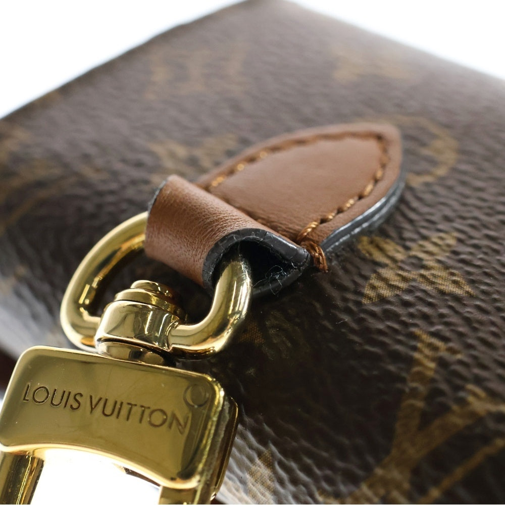 LOUIS VUITTON(ルイヴィトン) LVベア モノグラム イヤホンポーチ ケース バッグチャーム キーホルダー ゴールド金具 ブラウン M01361