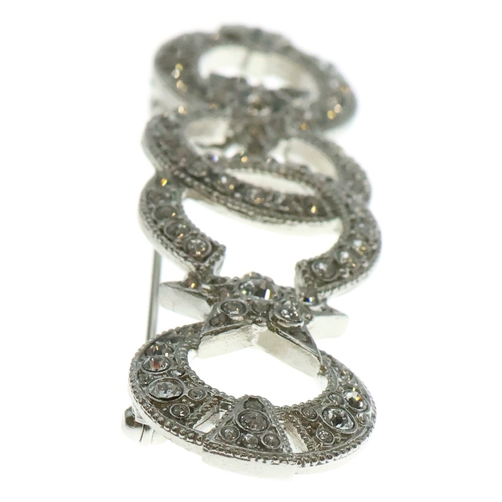 CHANEL(シャネル) ココマークラインストーンブローチ ピンバッジ シルバー スター×ムーンモチーフ I20P