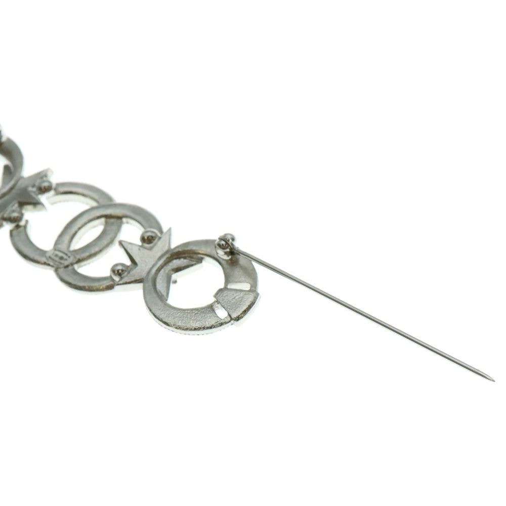 CHANEL(シャネル) ココマークラインストーンブローチ ピンバッジ シルバー スター×ムーンモチーフ I20P