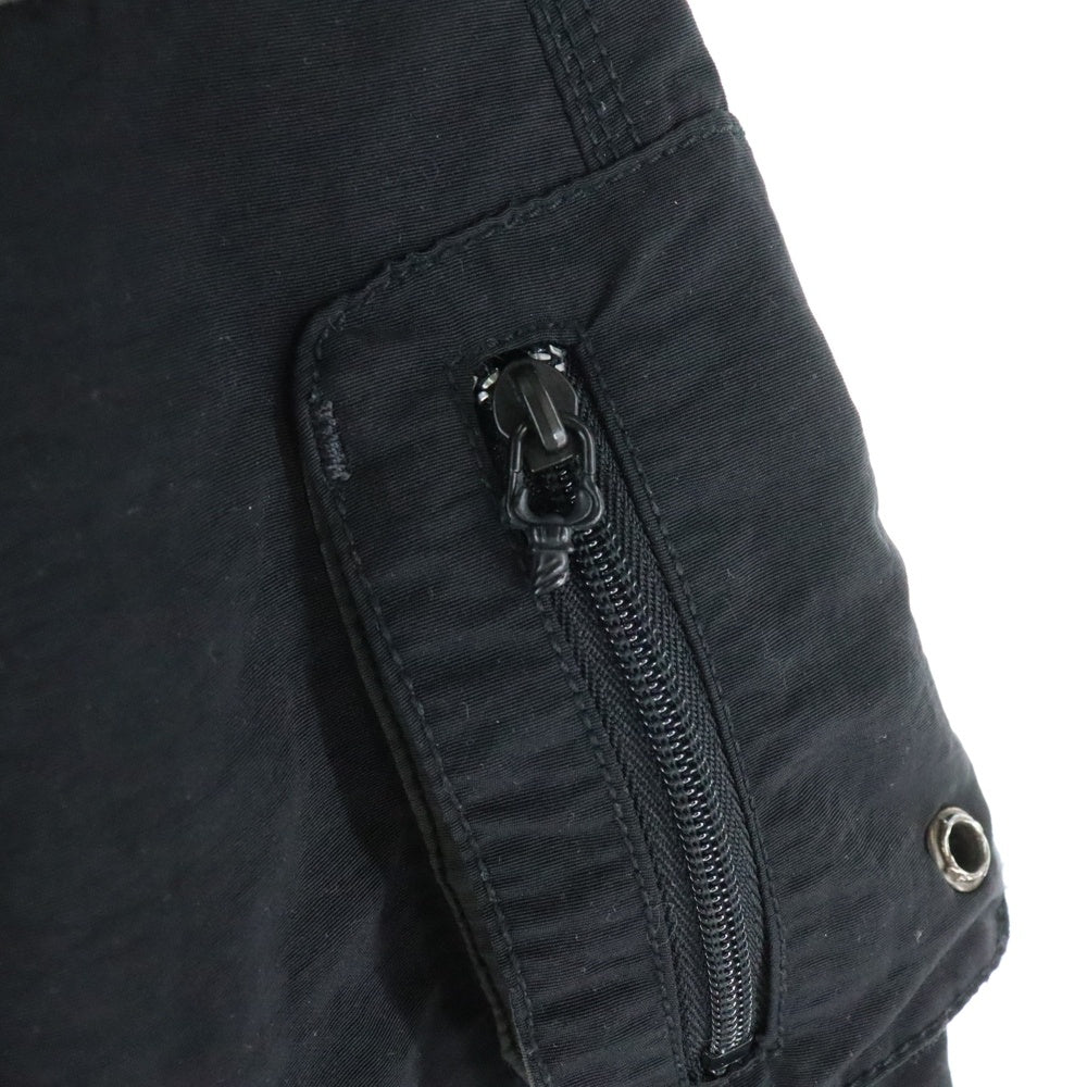 CHROME HEARTS(クロムハーツ) クロスボール ボタン ナイロン バイカラー スイム ハーフ ショートパンツ ショーツ ブラック/グレー