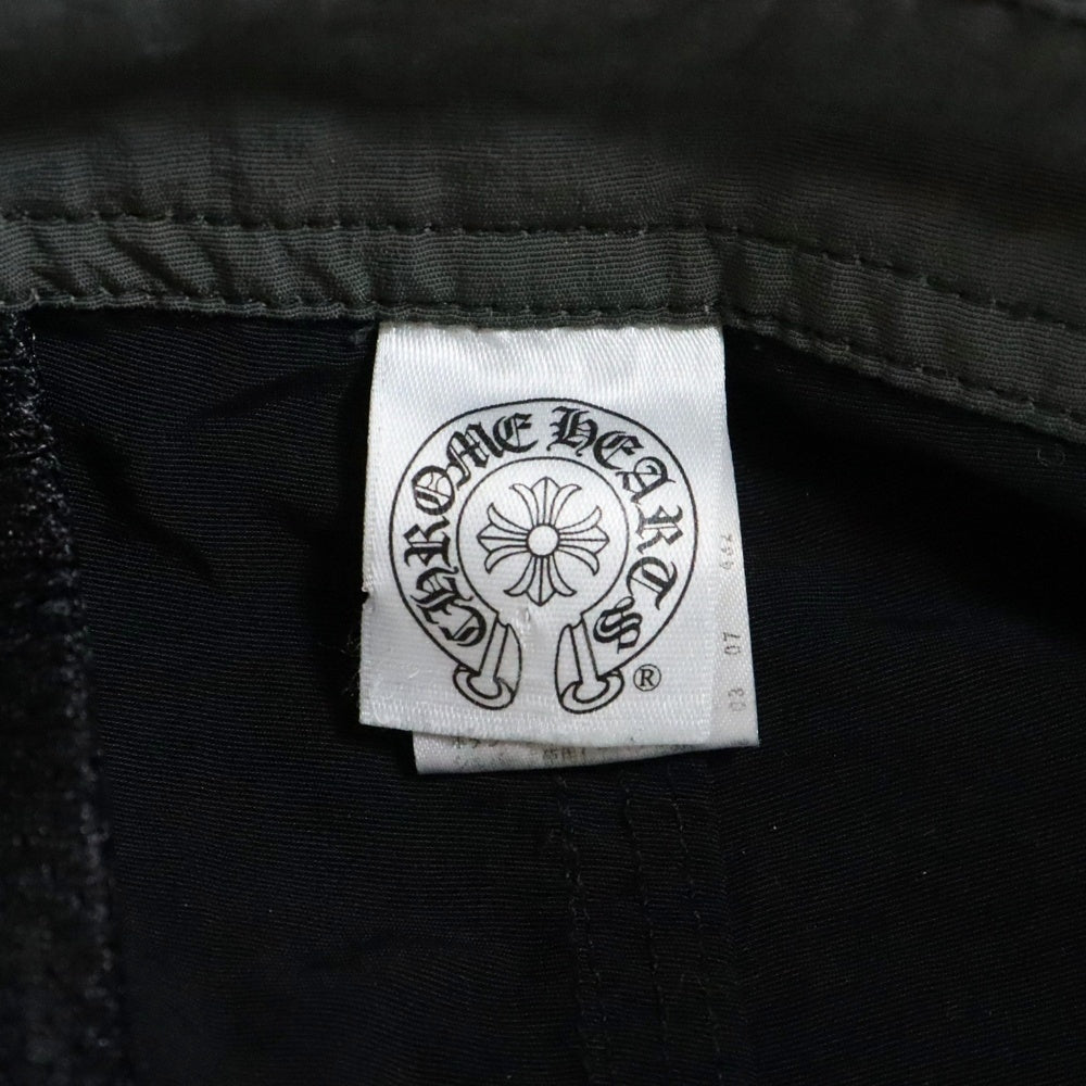 CHROME HEARTS(クロムハーツ) クロスボール ボタン ナイロン バイカラー スイム ハーフ ショートパンツ ショーツ ブラック/グレー