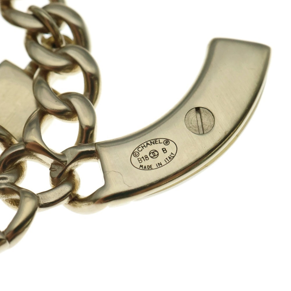 CHANEL(シャネル) ビッグココマーク パフューム×ハート×ココマークチャーム ブローチ ピンバッジ ホワイト×ゴールド GP B18B