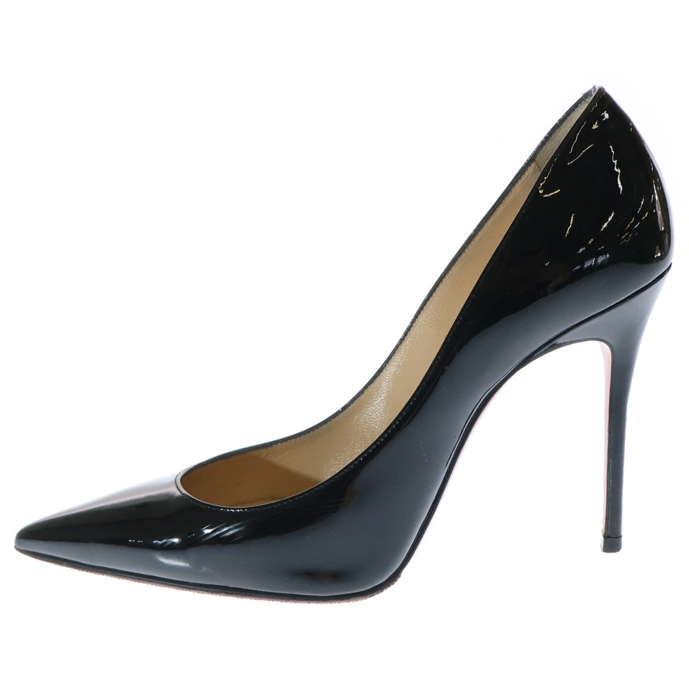 CHRISTIAN LOUBOUTIN(クリスチャンルブタン) パテントレザー ポインテッドトゥ ハイヒール パンプス シューズ ブラック レディース