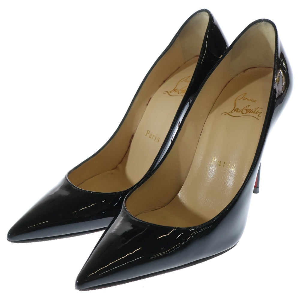 CHRISTIAN LOUBOUTIN(クリスチャンルブタン) パテントレザー ポインテッドトゥ ハイヒール パンプス シューズ ブラック レディース