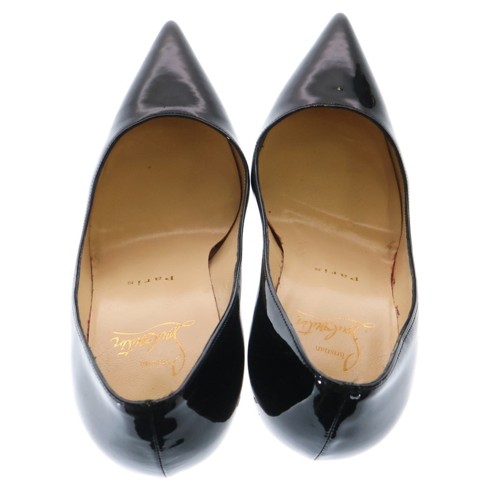 CHRISTIAN LOUBOUTIN(クリスチャンルブタン) パテントレザー ポインテッドトゥ ハイヒール パンプス シューズ ブラック レディース