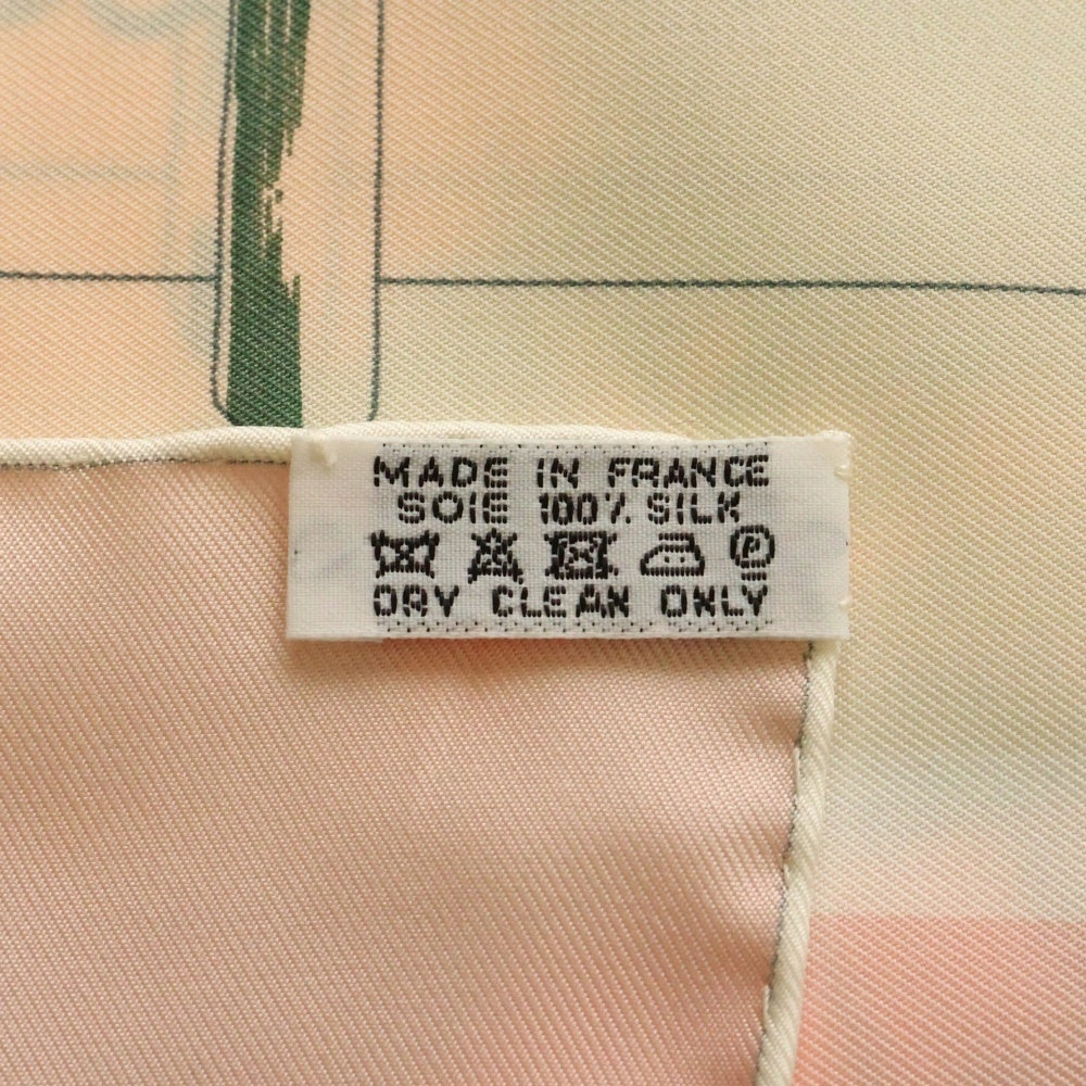 HERMES(エルメス) カレ90 ヒモ飾り スカーフ ピンク シルク