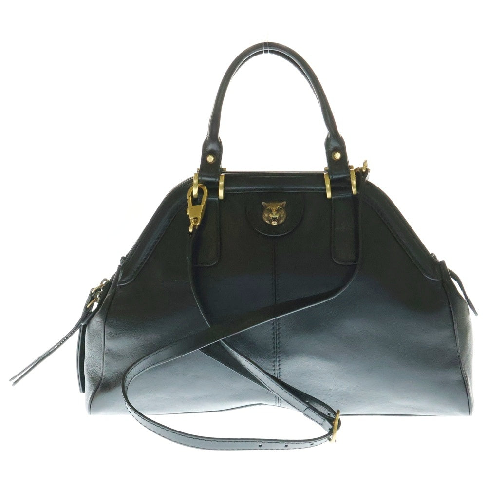GUCCI(グッチ) リベル 2WAYバック ハンドバッグ ショルダーバッグ ブラック ゴールド金具 レザー 516459