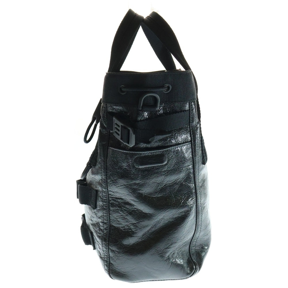 BALENCIAGA(バレンシアガ) ARMY アーミー スモール アリーナラムスキン レザー ワッペンロゴ ハンド トートバッグ ブラック 644029