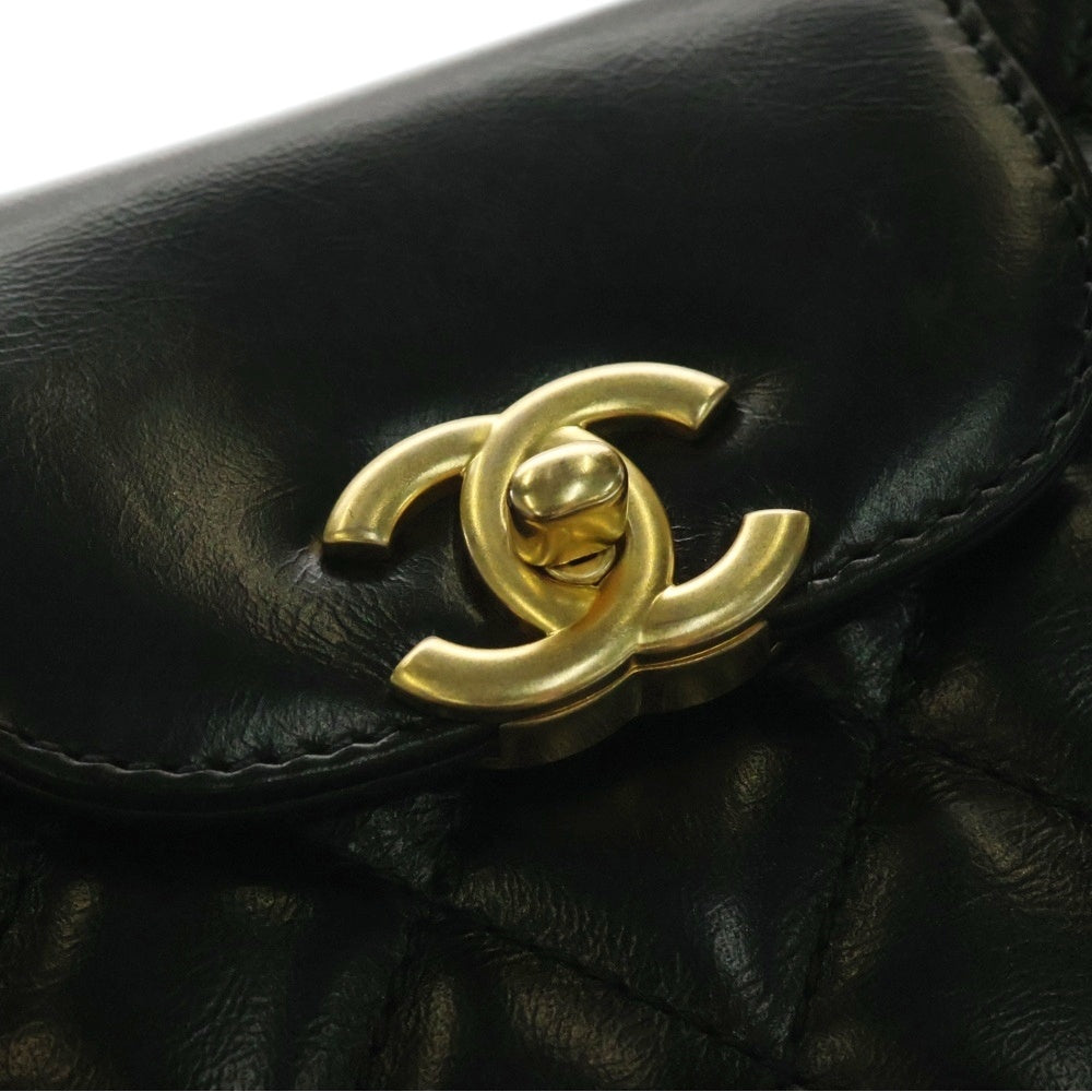 CHANEL(シャネル) ココマーク マトラッセ ラムスキン 2WAY レザーミニショッピングバッグ チェーンショルダーバッグ ブラック レディース AS4416