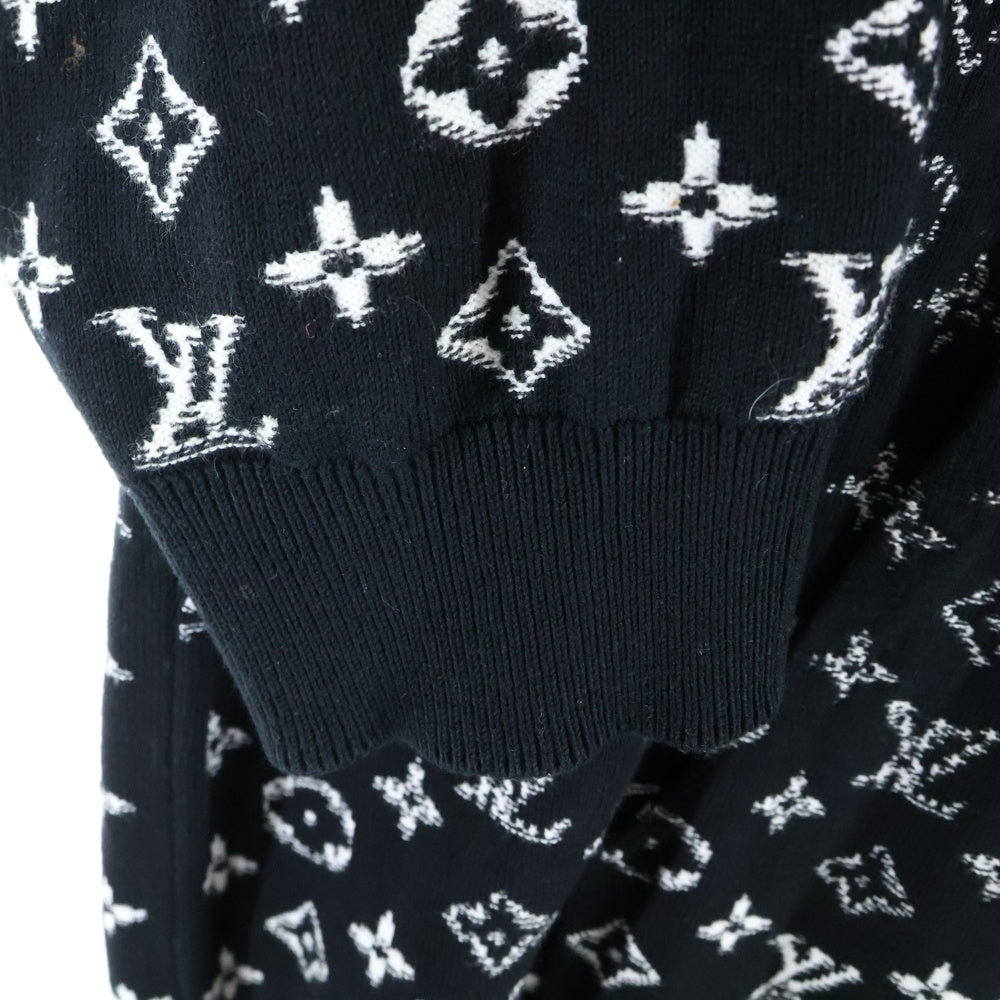 LOUIS VUITTON(ルイヴィトン) 23AW モノグラム グラディエントニットパーカー プルオーバーフーディー ブラック RM232Q USO HNN45W