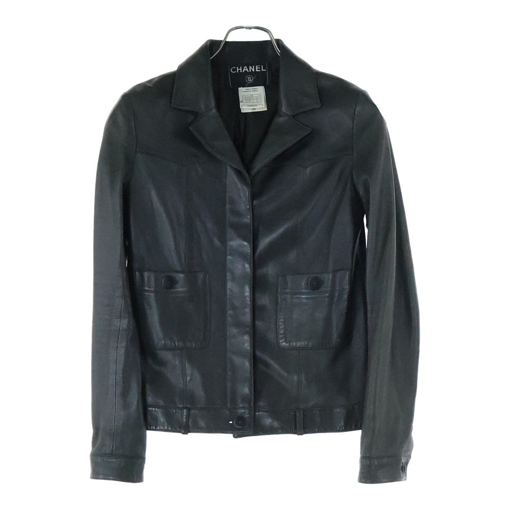 CHANEL ライダース風ジャケット 36 ニット シャネル 中古・古着通販】CHANEL (シャネル) ニットジャケット ホワイト