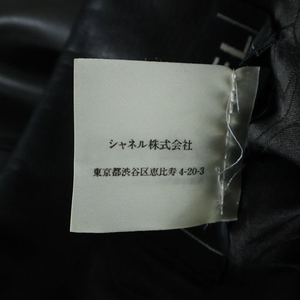 CHANEL(シャネル) 02P スプリングコレクション ココマークボタン ラムスキン レザー 比翼 ジャケット グレー レディース P19295V01106
