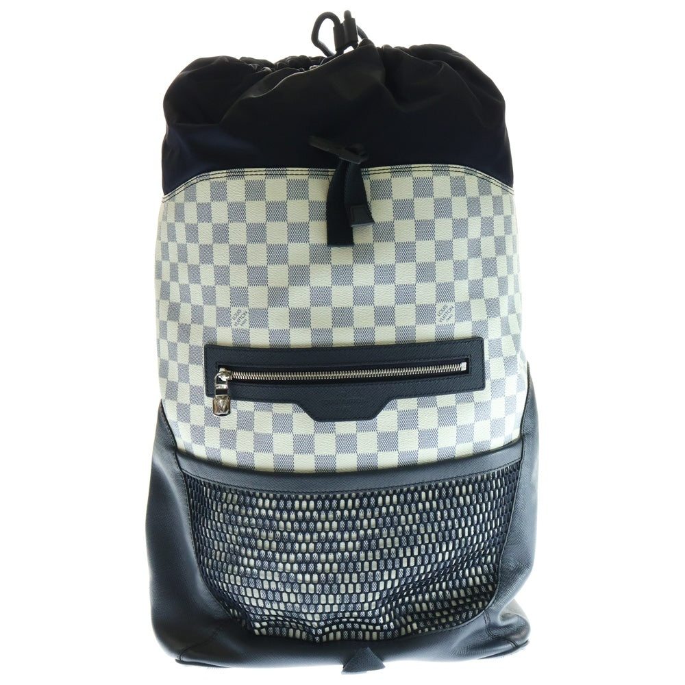 LOUIS VUITTON(ルイヴィトン) ダミエコースト マッチポイント バックパック アズール リュックサック ネイビー×ホワイト PVC×ナイロン シルバー金具 N40018