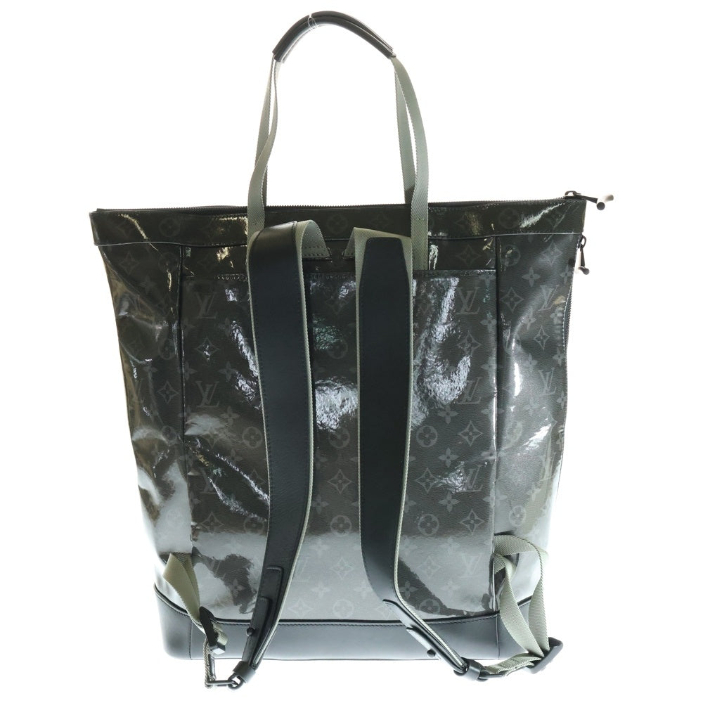 LOUIS VUITTON(ルイヴィトン) モノグラム エクリプス グレーズ ジップド トートバッグ ハンドバッグ ブラック M43900