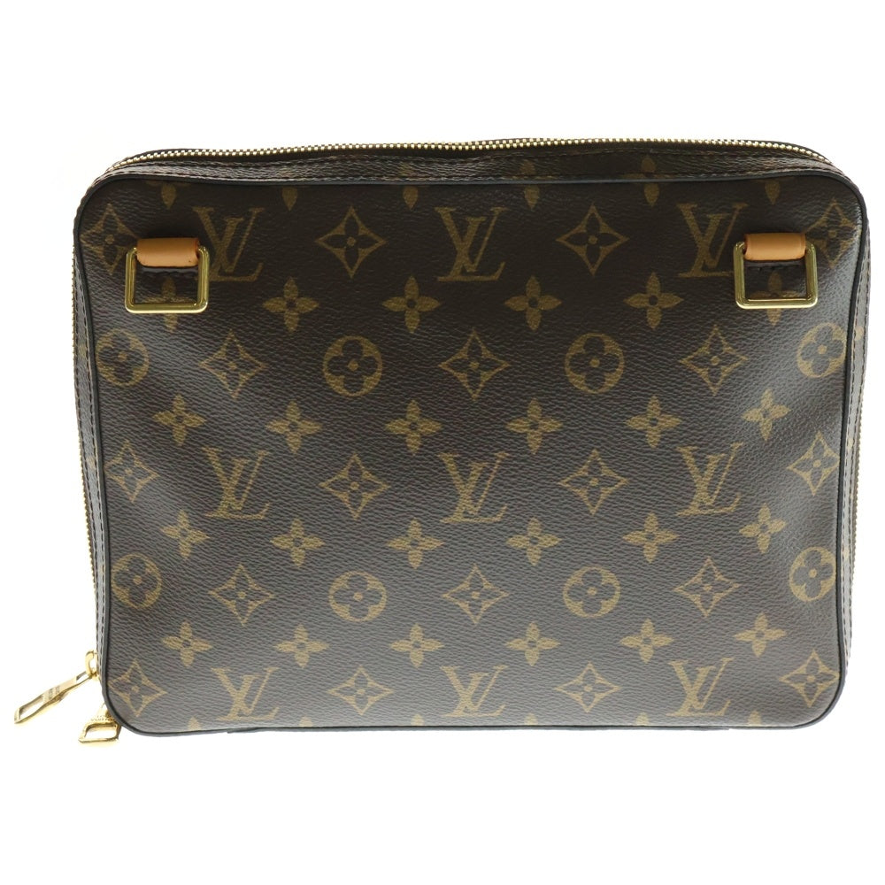 LOUIS VUITTON(ルイヴィトン) モノグラム ソフトトランク メッセンジャー PM ショルダーバッグ ブラウン レザー×PVC ゴールド金具 M68494