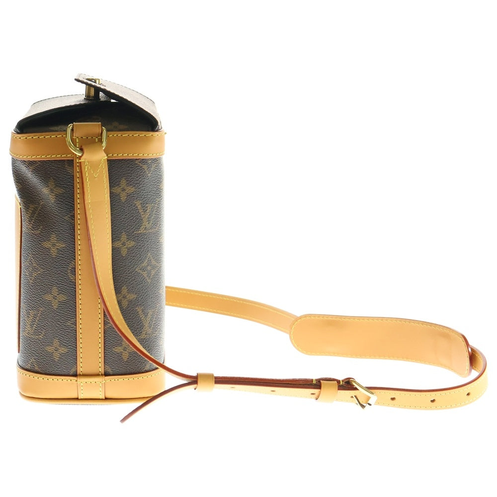 LOUIS VUITTON(ルイヴィトン) モノグラム ミルクボックス ショルダーバッグ ミニバッグ ブラウン レザー×PVC ゴールド金具 M44877