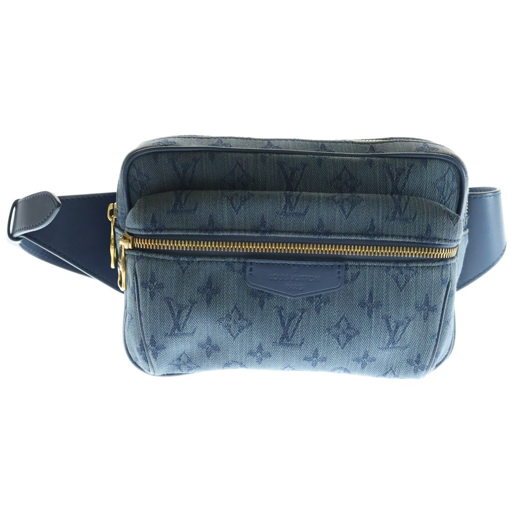 LOUIS VUITTON(ルイヴィトン) モノグラム デニム バムバッグ ウエストバッグ ボディバッグ ブルー デニム ゴールド金具 アウトドア M44741