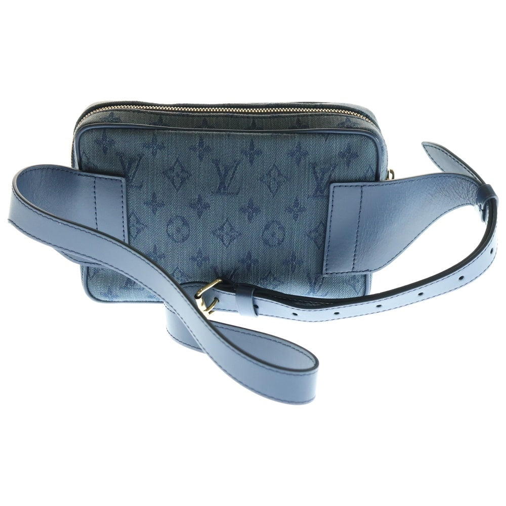 LOUIS VUITTON(ルイヴィトン) モノグラム デニム バムバッグ ウエストバッグ ボディバッグ ブルー デニム ゴールド金具 アウトドア M44741