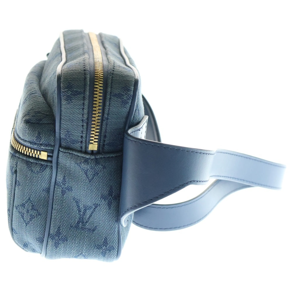 LOUIS VUITTON(ルイヴィトン) モノグラム デニム バムバッグ ウエストバッグ ボディバッグ ブルー デニム ゴールド金具 アウトドア M44741