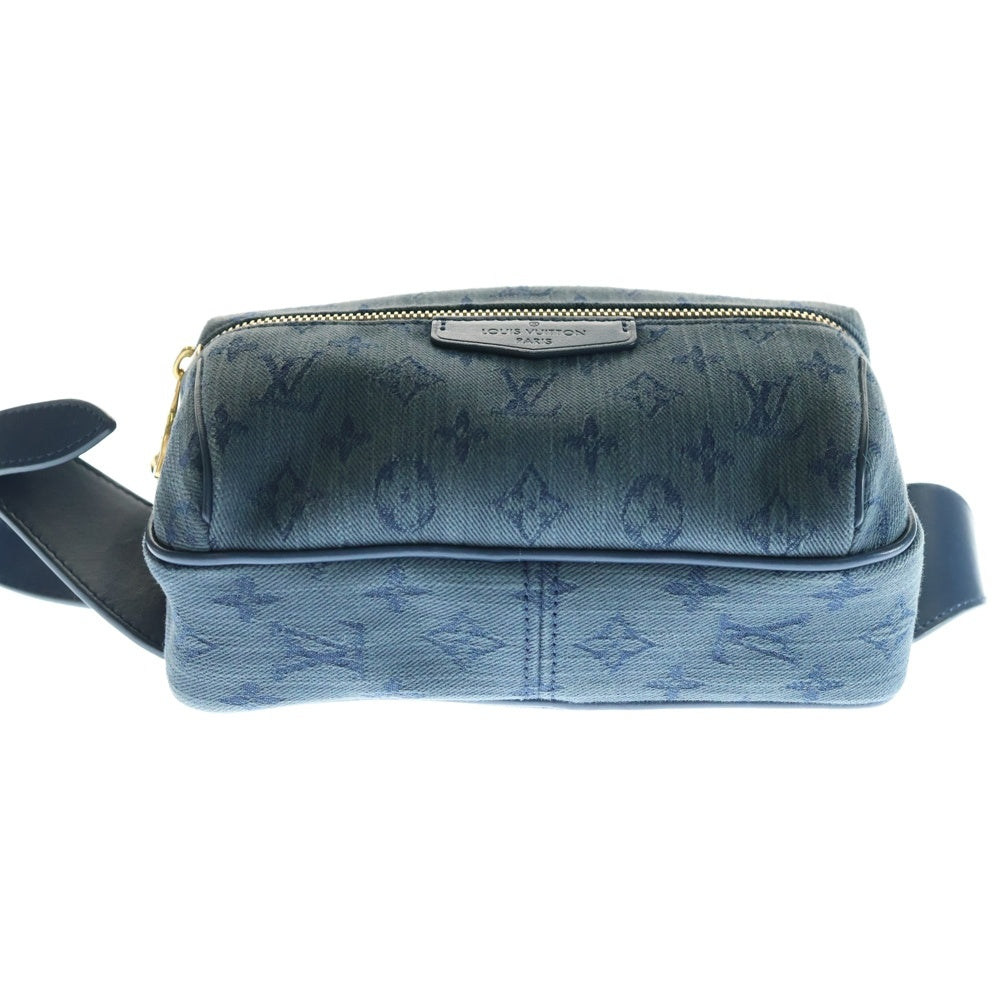 LOUIS VUITTON(ルイヴィトン) モノグラム デニム バムバッグ ウエストバッグ ボディバッグ ブルー デニム ゴールド金具 アウトドア M44741