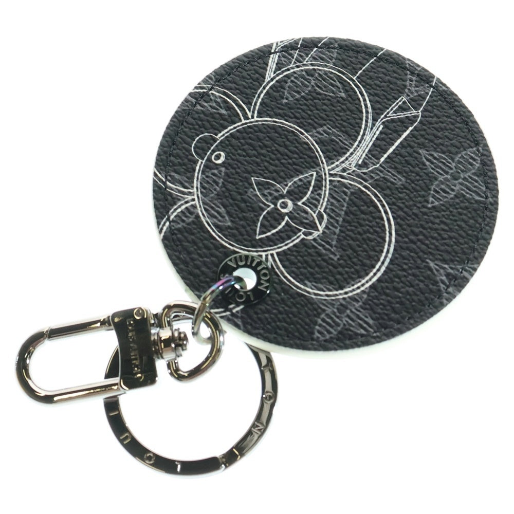 LOUIS VUITTON(ルイヴィトン) ポルトクレ ヴィヴィエンヌ モノグラム エクリプス バッグチャーム キーホルダー キーリング ブラック MP1993