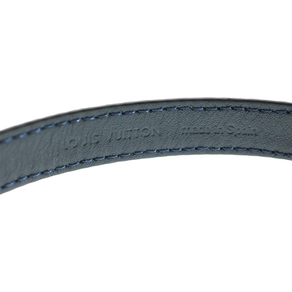 LOUIS VUITTON(ルイヴィトン) モノグラム インクキャンバス チョーカー ネックレス ネイビー PVC オレンジ金具 19