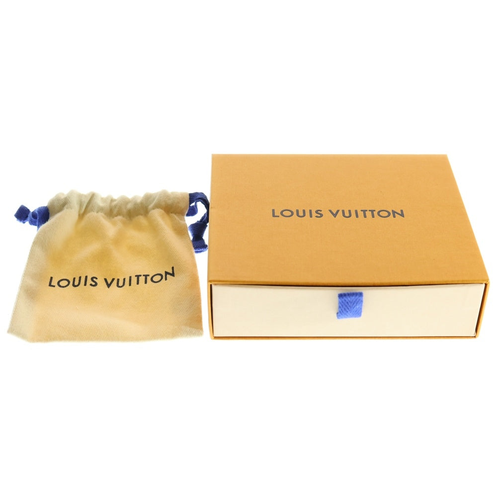 LOUIS VUITTON(ルイヴィトン) モノグラム インクキャンバス チョーカー ネックレス ネイビー PVC オレンジ金具 19
