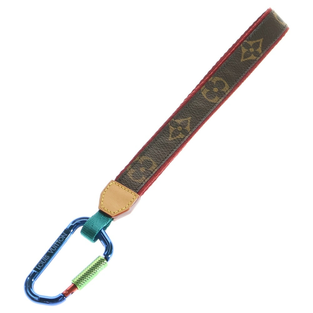 LOUIS VUITTON(ルイヴィトン) ポルトクレ サングル アウトドア ストラップ バッグチャーム キーホルダー ブラウン×レッド MP1959