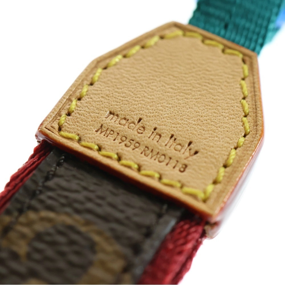 LOUIS VUITTON(ルイヴィトン) ポルトクレ サングル アウトドア ストラップ バッグチャーム キーホルダー ブラウン×レッド MP1959