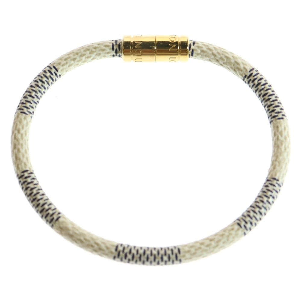 LOUIS VUITTON(ルイヴィトン) ダミエアズール ブラスレ キープイット ブレスレット ホワイト ゴールド金具 M6607E