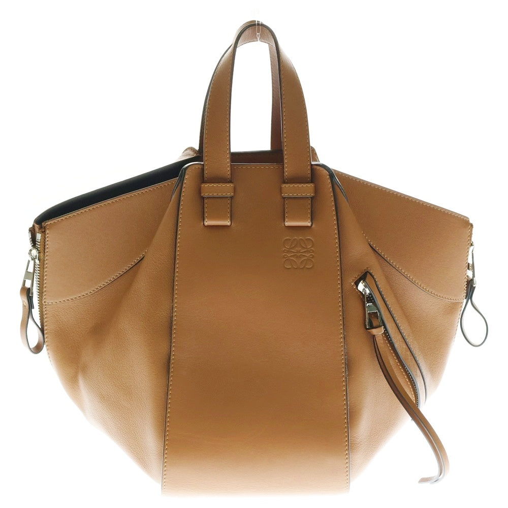 LOEWE(ロエベ) ハンモック アナグラム スモール 2way レザーショルダーバッグ ハンドバッグ ブラウン
